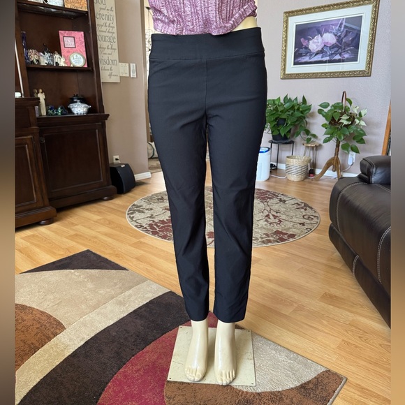 Charter Club Cambridge Slim black straight leg pants-size 12P - Picture 1 of 10
